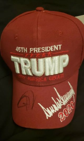 Donald Trump Jr Signed Autographed Make America Great 2020 Maga Hat Potus? Proof