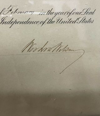 WOODROW WILSON - CIVIL APPOINTMENT SIGNED 1914 WITH CO - SIGNERS 3