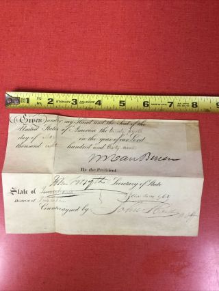 Martin Van Buren Hand Signed Autograph - 8th United States President