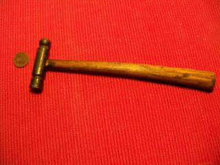 Vintage Small Ball Peen Hammer 2 5/16” Head Total Weight With Handle 3oz.