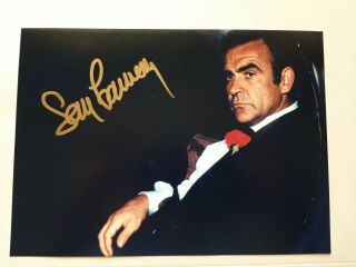 Sean Connery Signed/autograph Photo James Bond 6 " X 8.  25 "