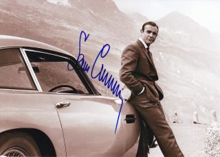 Sean Connery Signed Autograph Goldfinger James Bond 5x7 Card W/coa