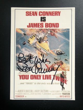 Sean Connery Signed James Bond 007 Postcard Autograph Rare You Only Live Twice