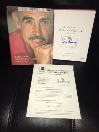 Sean Connery James Bond 007 Signed Autographed Life Story Book Bas Beckett Loa