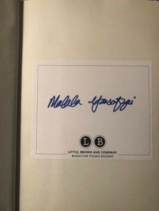 Malala Yousafzai Signed Autographed Book First Edition We Are Displaced