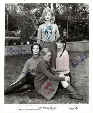 Ursula Andress,  Claudine Auger,  Virna Lisi & Marisa Mell,  Signed Vintage Photo