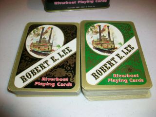 Vintage Double Deck Playing Cards - Robert E.  Lee Riverboat Playing Cards