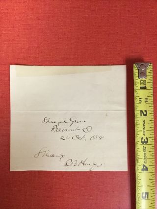 Rutherford B Hayes Hand Signed Autograph - 19th United States President 2