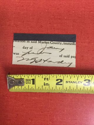 Warren G.  Harding Hand Signed Autograph - 29th United States President