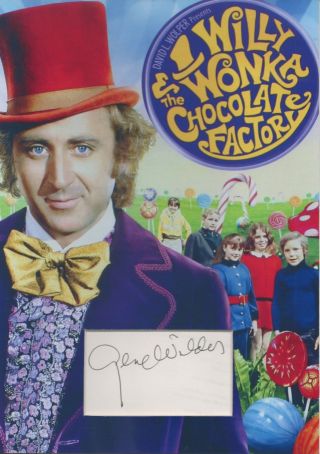 Gene Wilder Signed 12x8 Photo Display Willy Wonker And The Chocolate Factory