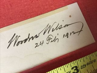 Woodrow Wilson Hand Signed Autograph - 28th United States President 2
