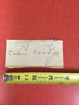 Calvin Coolidge Hand Signed Autograph - 30th United States President