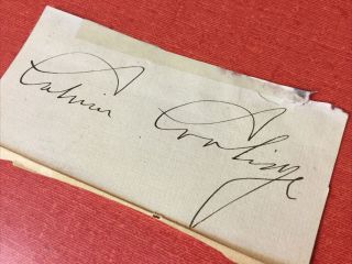 Calvin Coolidge Hand Signed Autograph - 30th United States President 2