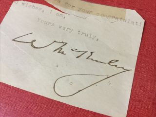 William McKinley - Hand Signed Autograph - 25th President of the United States 2