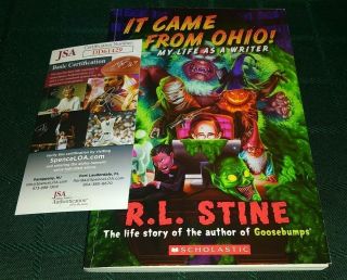 Rl Stine Goosebumps Signed Autographed " It Came From Ohio " Book Jsa Rare