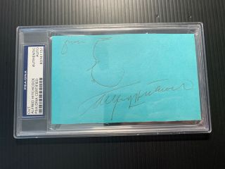 Alfred Hitchcock Signed Autographed Psa/dna Psa Self Scetch Rare Birds Psycho