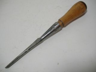 Old Fulton 1/4 " Socket Chisel With Two Tone Wood Handle