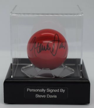 Steve Davis Signed Autograph Snooker Ball Display Case Sport Aftal