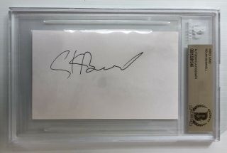 Atari Chuck E Cheese Founder Nolan Bushnell Signed Autograph Index Card Beckett