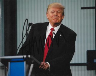 President Donald Trump Signed 8x10 Debate Photo Autographed Jsa Loa