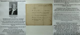 Revolutionary War Continental Congress 1st Speaker Of House Document Signed 1781