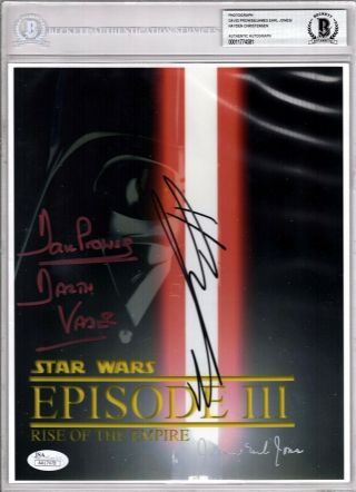 James Earl Jones Christensen & Prowse Signed Star Wars 8x10 Photo Bas Slabbed