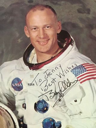 Edwin E.  " Buzz " Aldrin Jr.  Autographed Picture (1st Moon Landing) C1969