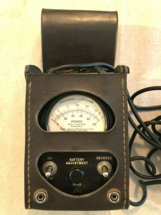 Vintage Bell System Ks - 8455 Ohm Test Meter With Leather Case