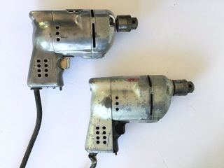 Two 1950s Black & Decker 1/4 " Utility Drill Cat No.  Hu - 1 & U - 400