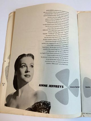 Three Wishes for Jamie Broadway Musical Play Vintage Program Souvenir 1950 ' s Era 3