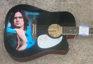 James Taylor Signed Custom 1/1 Sweet Baby James Autographed Guitar Bas Proof