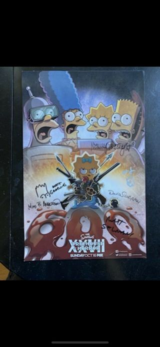 Simpsons Cast Signed Sdcc Poster Matt Groening,  Nancy Cartwright