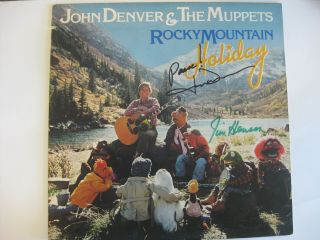 John Denver & Jim Henson - Rare Autographed Record Album - Hand Signed By Both