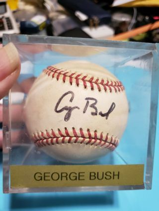 George H W Bush Signed Official Mlb Baseball 41st President,  No,