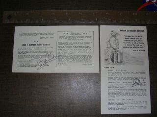 Apollo 11 Buzz Aldrin & Mike Collins Hand - Signed/autographed Cover Cards Nasa