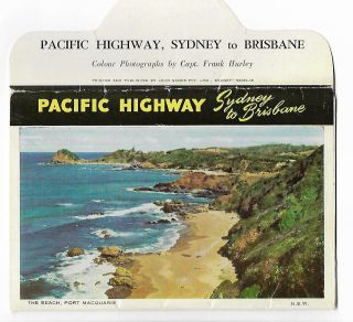 Postcard View Folder - Pacific Highway,  Sydney To Brisbane,  Capt.  Frank Hurley