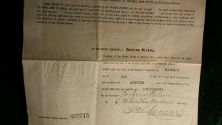Signed Woodrow Wilson Presid Land Patent Document 1919 Montana United States usa 3