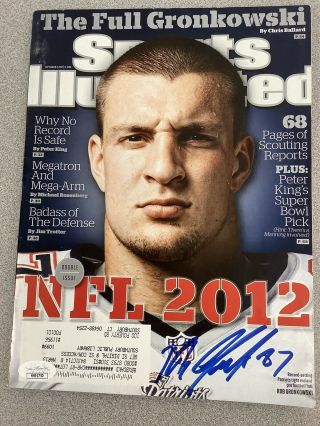 Rob Gronkowski Signed Sports Illustrated Mag Patriots Autograph Jsa 9/3/12