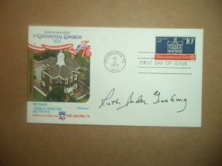 Supreme Court Justice Ruth Bader Ginsburg Signed Fdc 1st Continental Congress