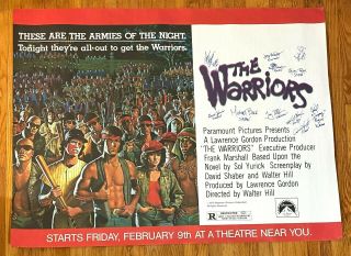 The Warriors Cast 11x Multi Signed 45x60 Paramount Pictures Movie Poster Jsa Loa