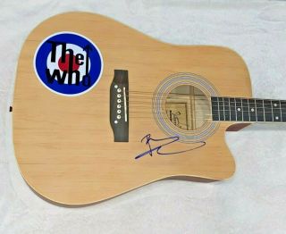 Pete Townshend The Who Autographed Signed Rare Unique Graphics Guitar W/proof