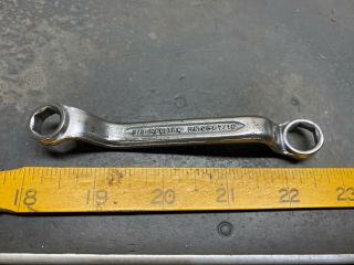 Vintage Indestro 931 3/8” X 7/16” 6 Point Offset Double Box End Wrench Awesome