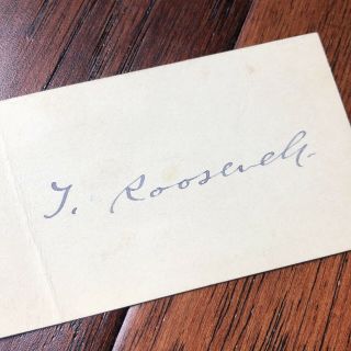 THEODORE ROOSEVELT JSA LOA Hand Signed Vice Presidents Card Autograph 2