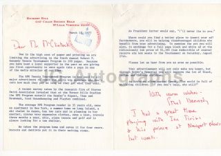 Ethel Kennedy - Wife Of Robert F.  Kennedy - Ans On Typed Letter,  1977