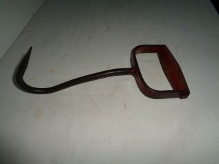 Vintage Hay Hook With Wooden Handle,  Farm Tool