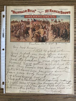 William F.  " Buffalo Bill " Cody - Autograph Signed Letter W/ Book Published