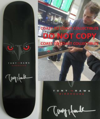 Tony Hawk Signed Birdhouse Skateboard Deck Autographed With Exact Proof