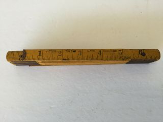 Vintage Victor Zig Zag No.  804 Folding Rule Made In U.  S.  A.