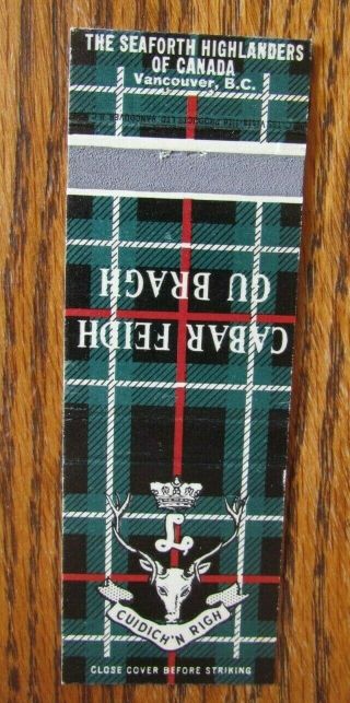 Canadian Army: Seaforth Highlanders Of Canada (vancouver,  British Columbia) - G3