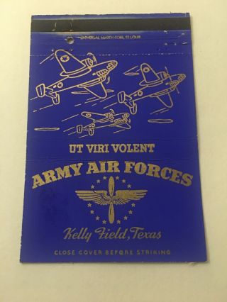 Vintage Matchbook Cover Matchcover Us Army Air Forces Kelly Field Texas Tx
